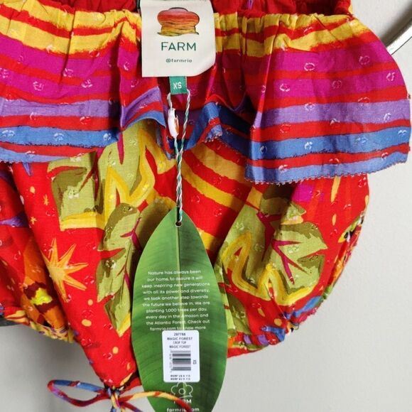 NWT $115 FARM Rio ruffle spaghetti strap top - Picture 2 of 7